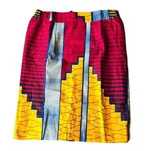 Ankara Geometrical Pattern print Pencil Skirt.. size medium